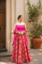 Pink Brocade Lehenga