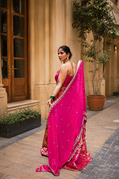 Pink Brocade Lehenga