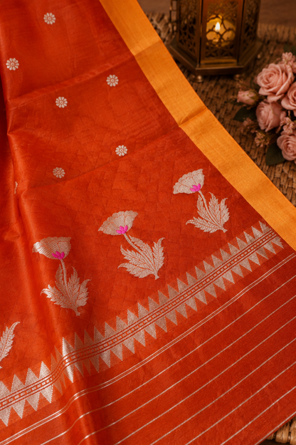Pure Raw Silk Shirt & Bottom Kora Silk Dupatta