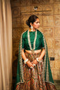 Emerald Green Brocade Lehenga