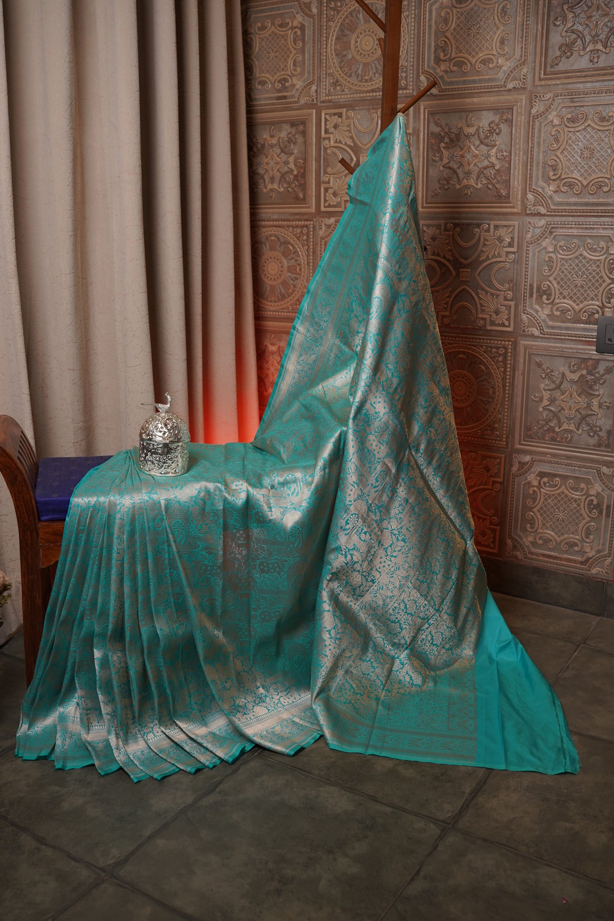 Pure Katan Pichwai Saree