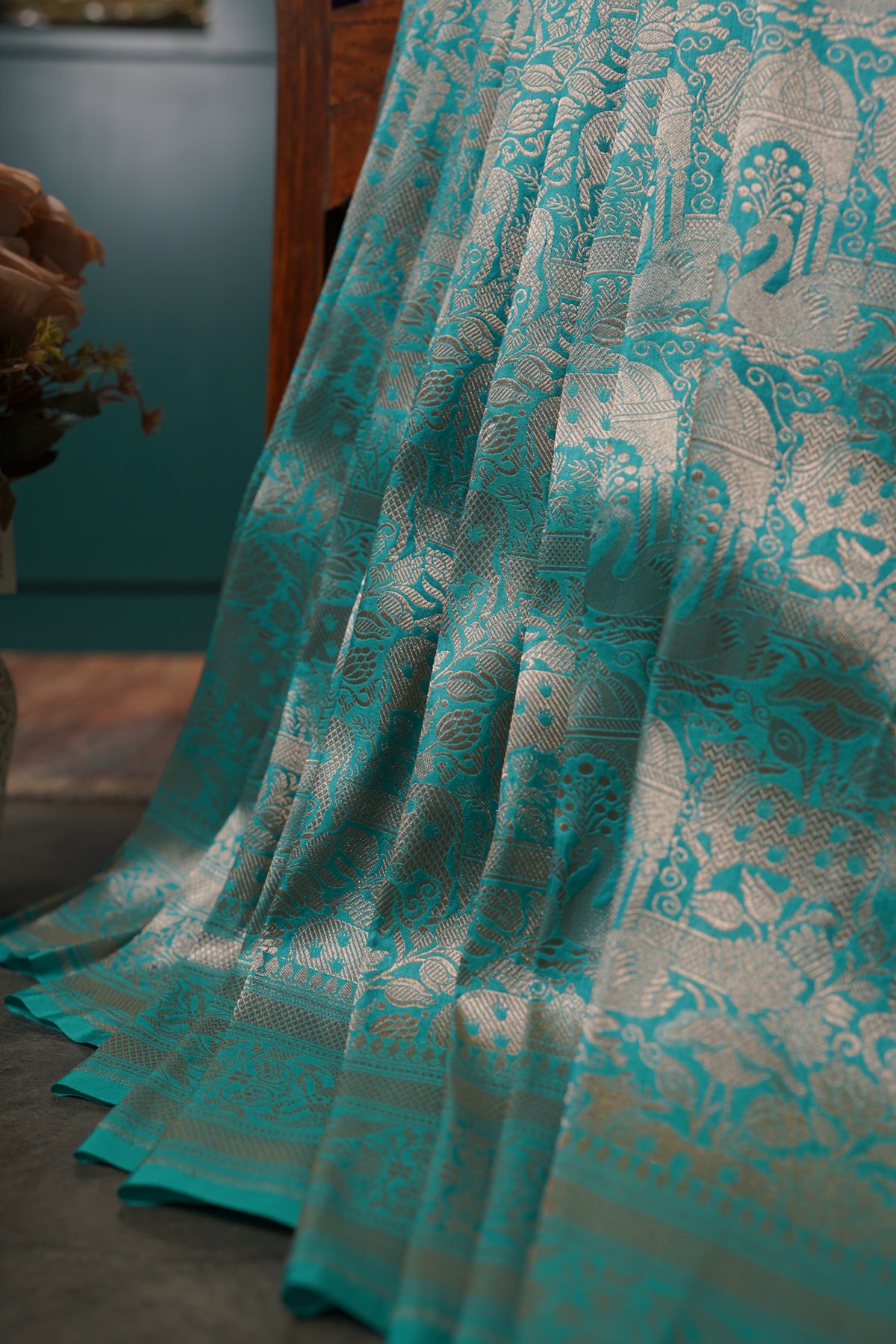 Pure Katan Pichwai Saree