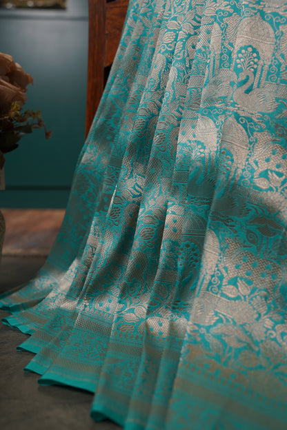 Pure Katan Pichwai Saree